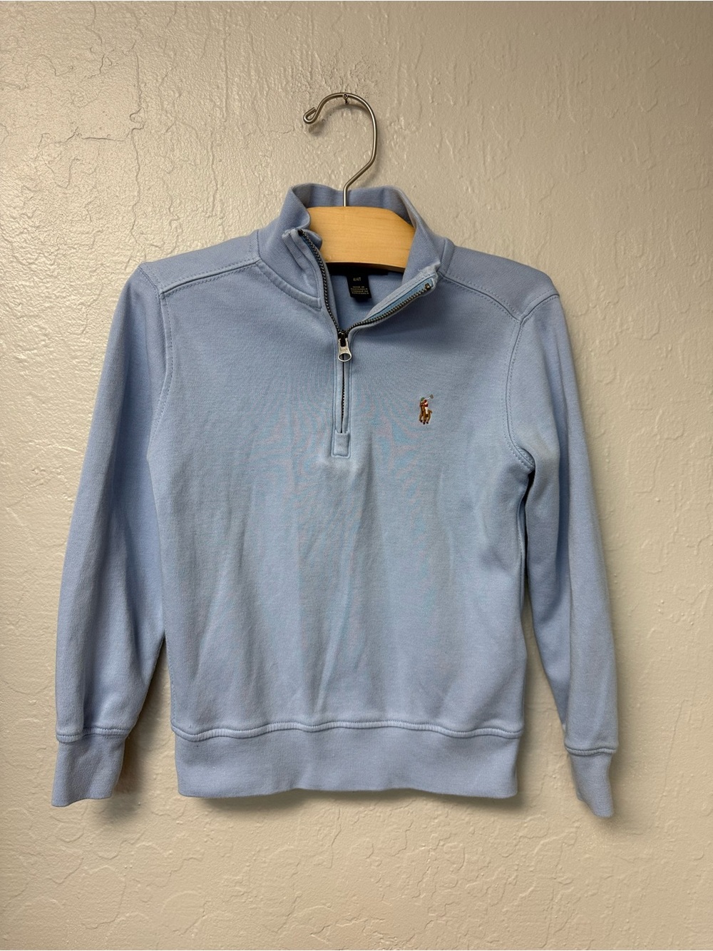 $16 ADD ON Ralph‎ Lauren Boys BLUE Half Zip PULLOVER Sweater Janie and jack gap